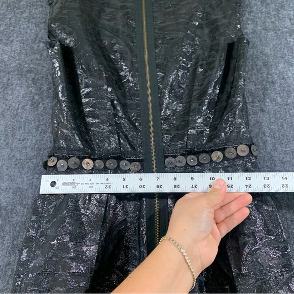 $2700 LANVIN Black Woven Crew Neck A-Line Black Dress Paris France100%silk 38 - Picture 12 of 12